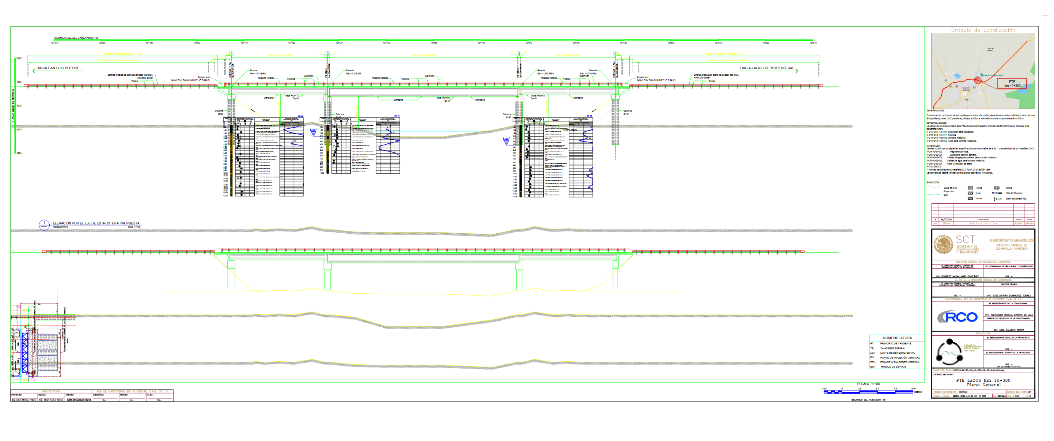 Elevación por eje de estructura